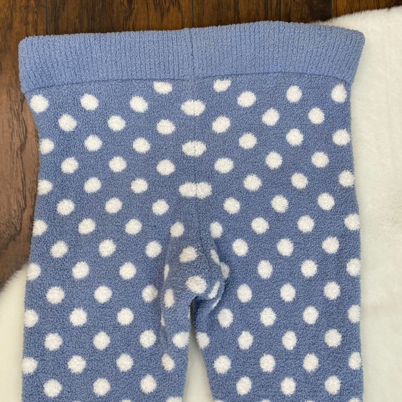 Honeydew Leggings XL Blue White Polka Dot Fuzzy Knit Sleep Lounge Pants Women's - Picture 9 of 14